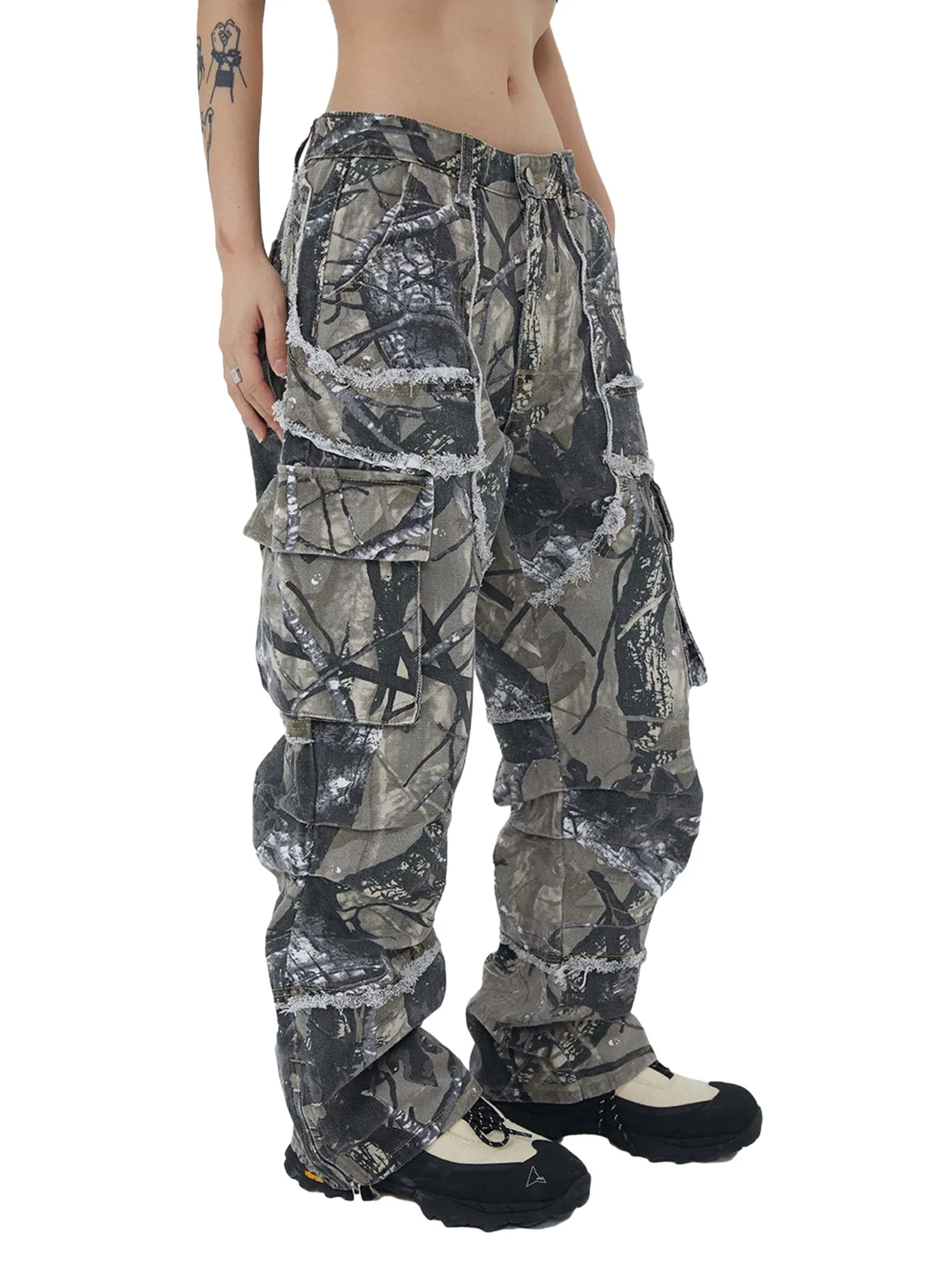 Thesupermade Camouflage Leaf Straight Leg Pants- 1870 sold by Thesupermade product image thumbnail 2