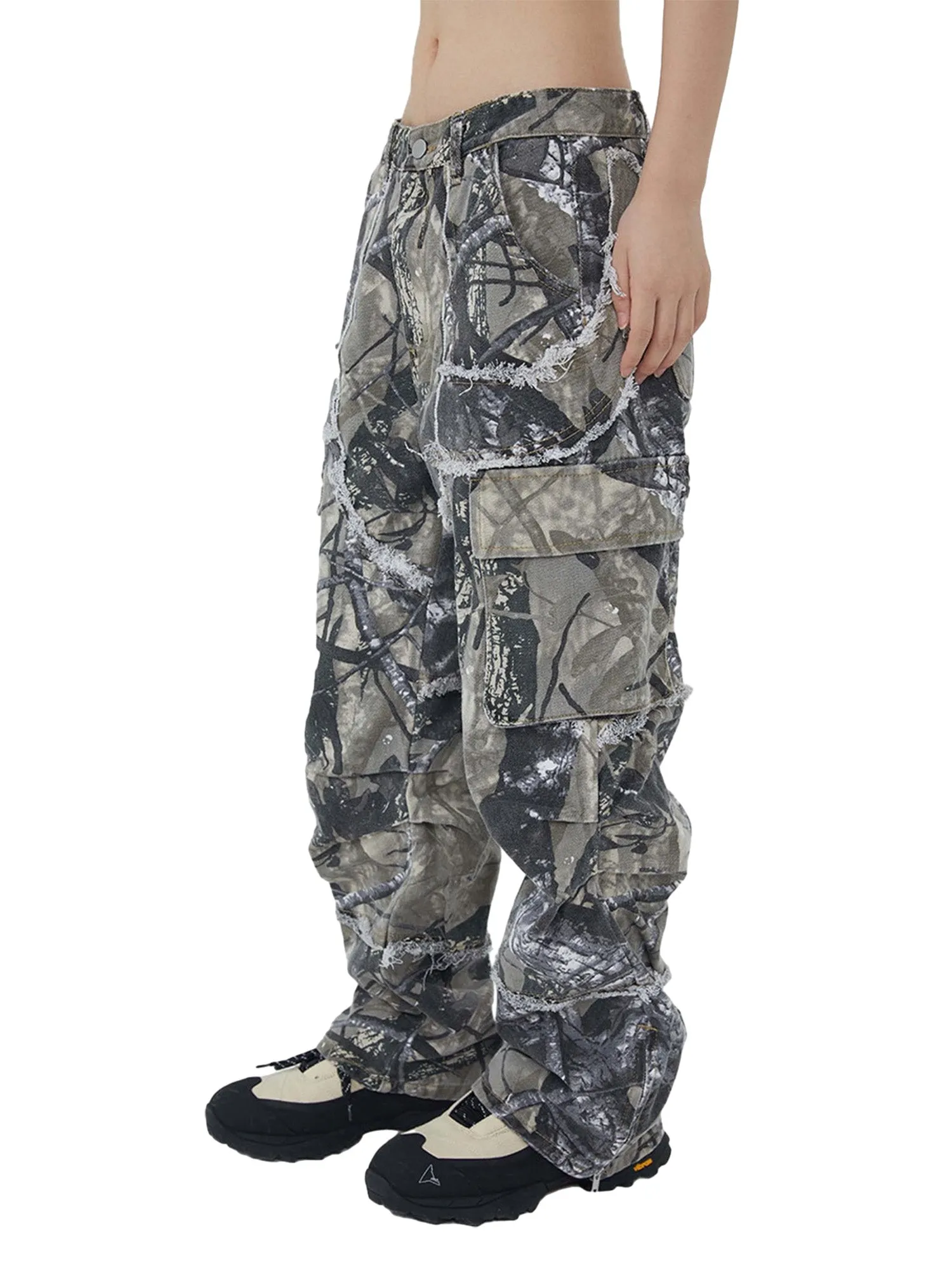 Thesupermade Camouflage Leaf Straight Leg Pants- 1870 sold by Thesupermade product image thumbnail 3
