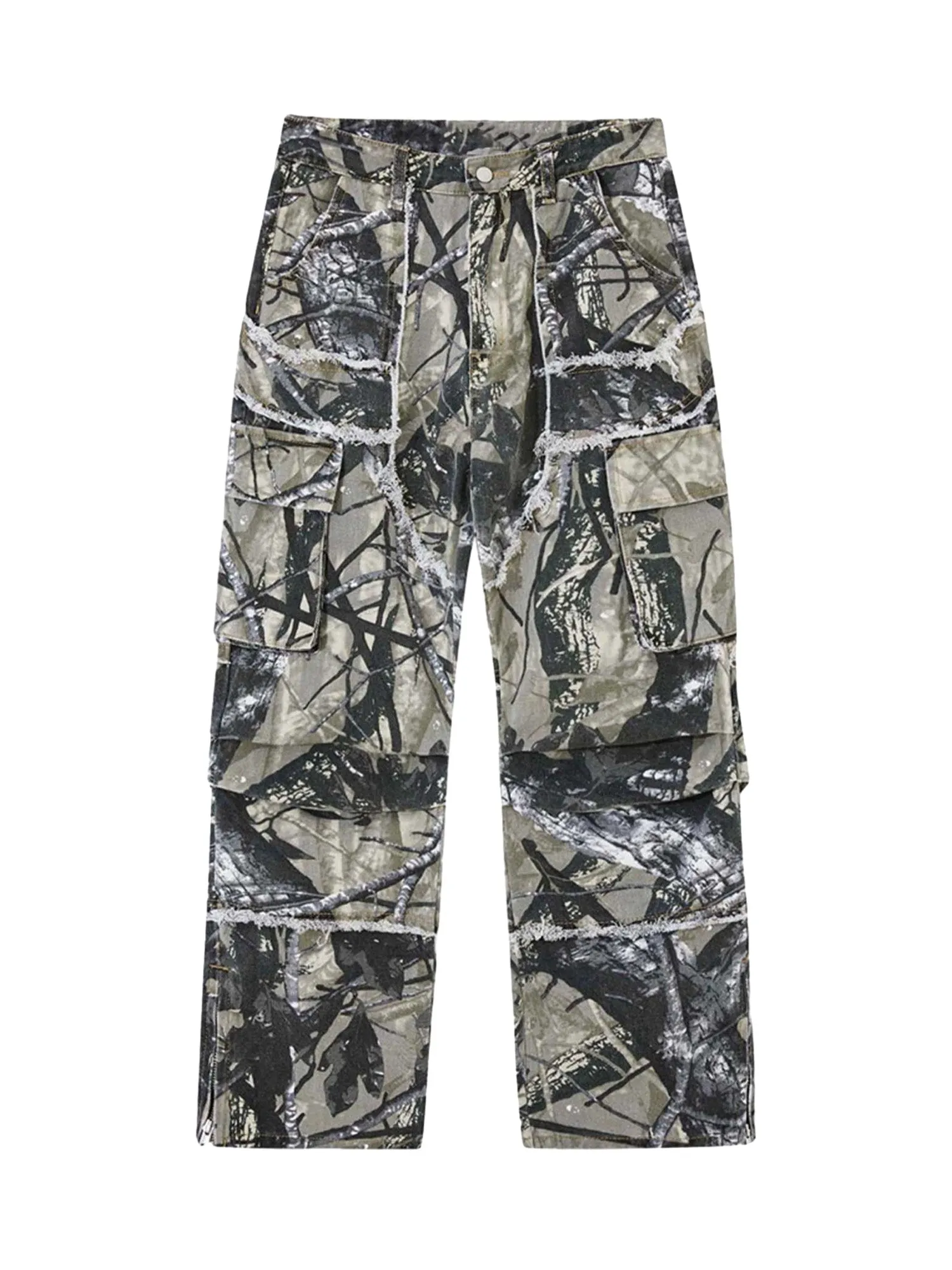 Thesupermade Camouflage Leaf Straight Leg Pants- 1870 sold by Thesupermade