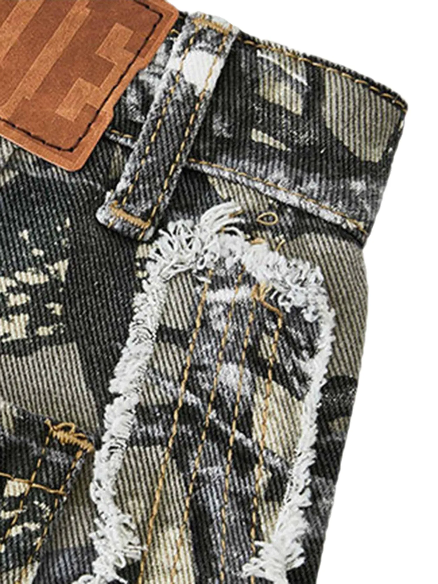 Thesupermade Camouflage Leaf Straight Leg Pants- 1870 sold by Thesupermade product image thumbnail 4