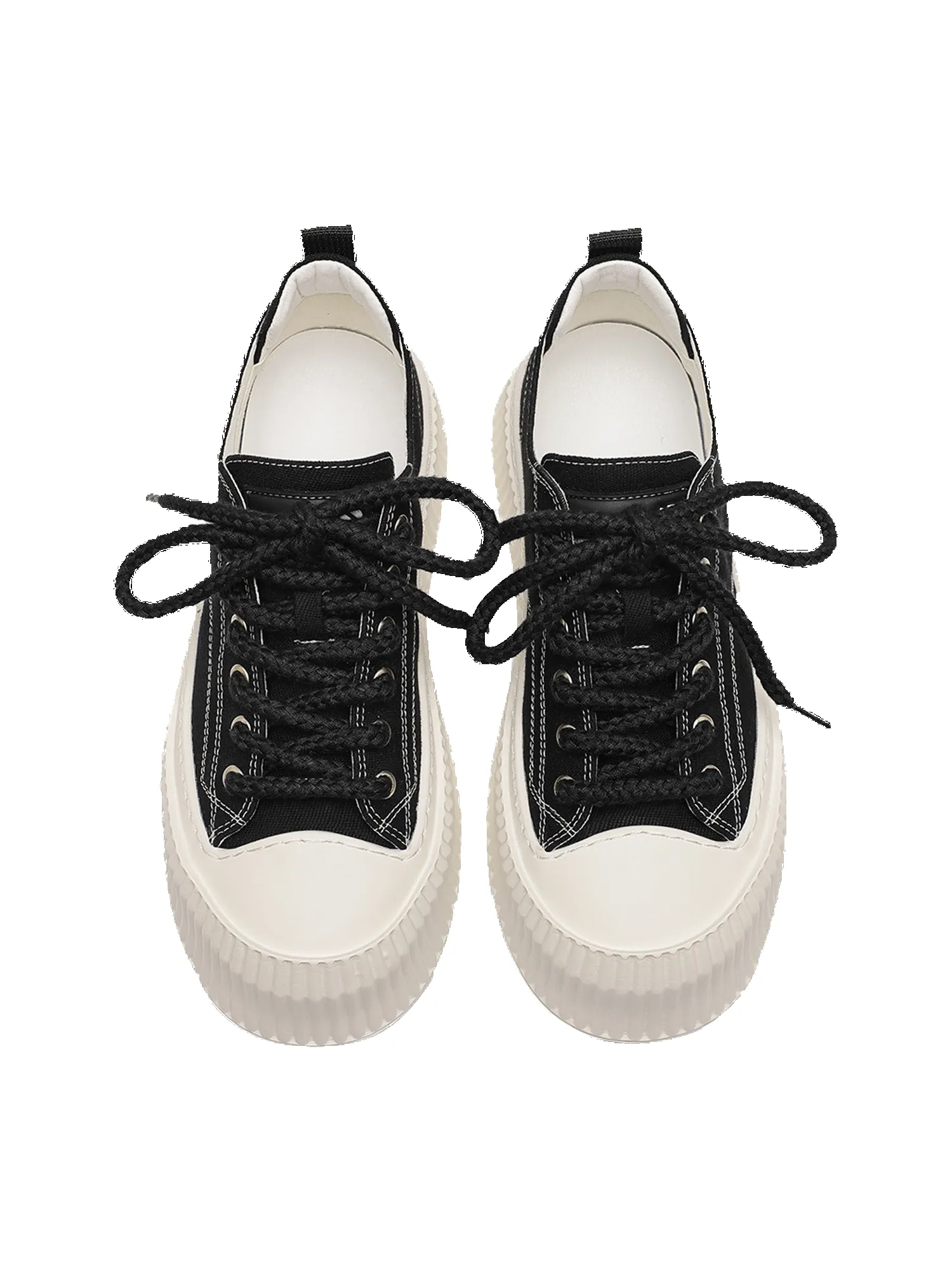 Thesupermade Versatile Black And White Platform Casual Shoes sold by Thesupermade product image thumbnail 3
