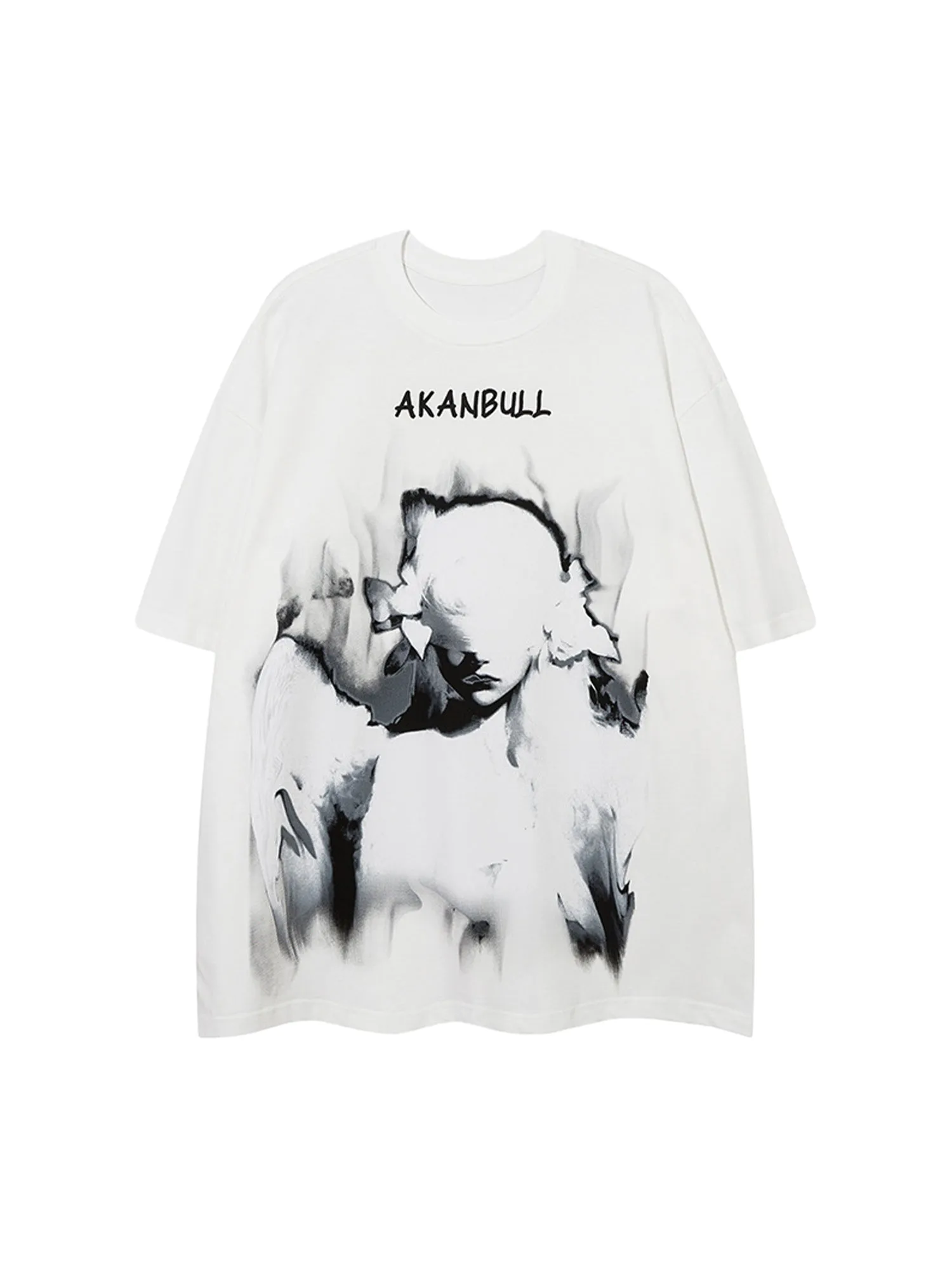 Dark Night Street Hip-hop Angel Girl Printed T-shirt sold by Thesupermade product image thumbnail 3