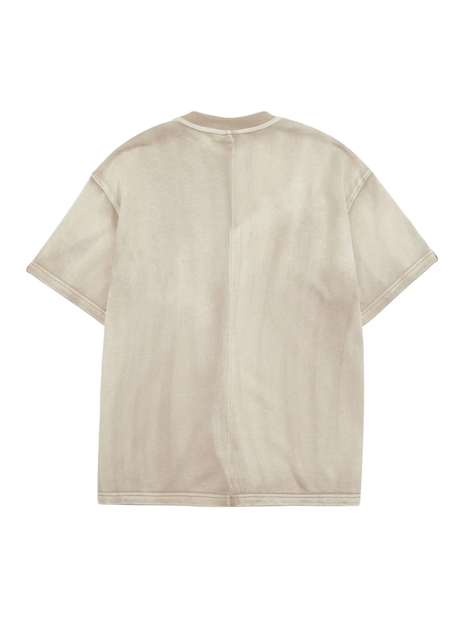 Heavyweight Split-Embroidered Washed T-Shirt sold by Thesupermade product image thumbnail 3