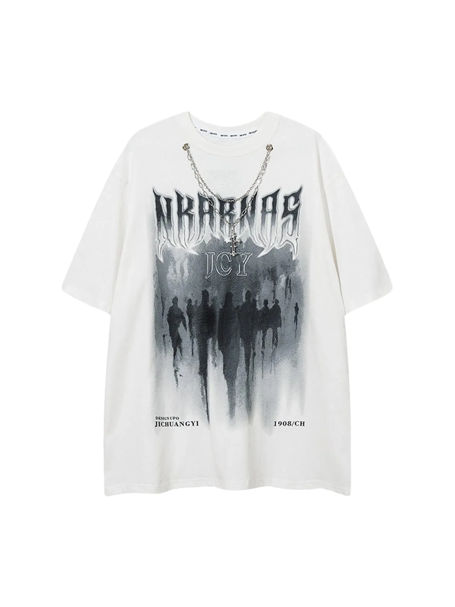 Vintage Gothic Metal Hanging T-shirt sold by Thesupermade product image thumbnail 3