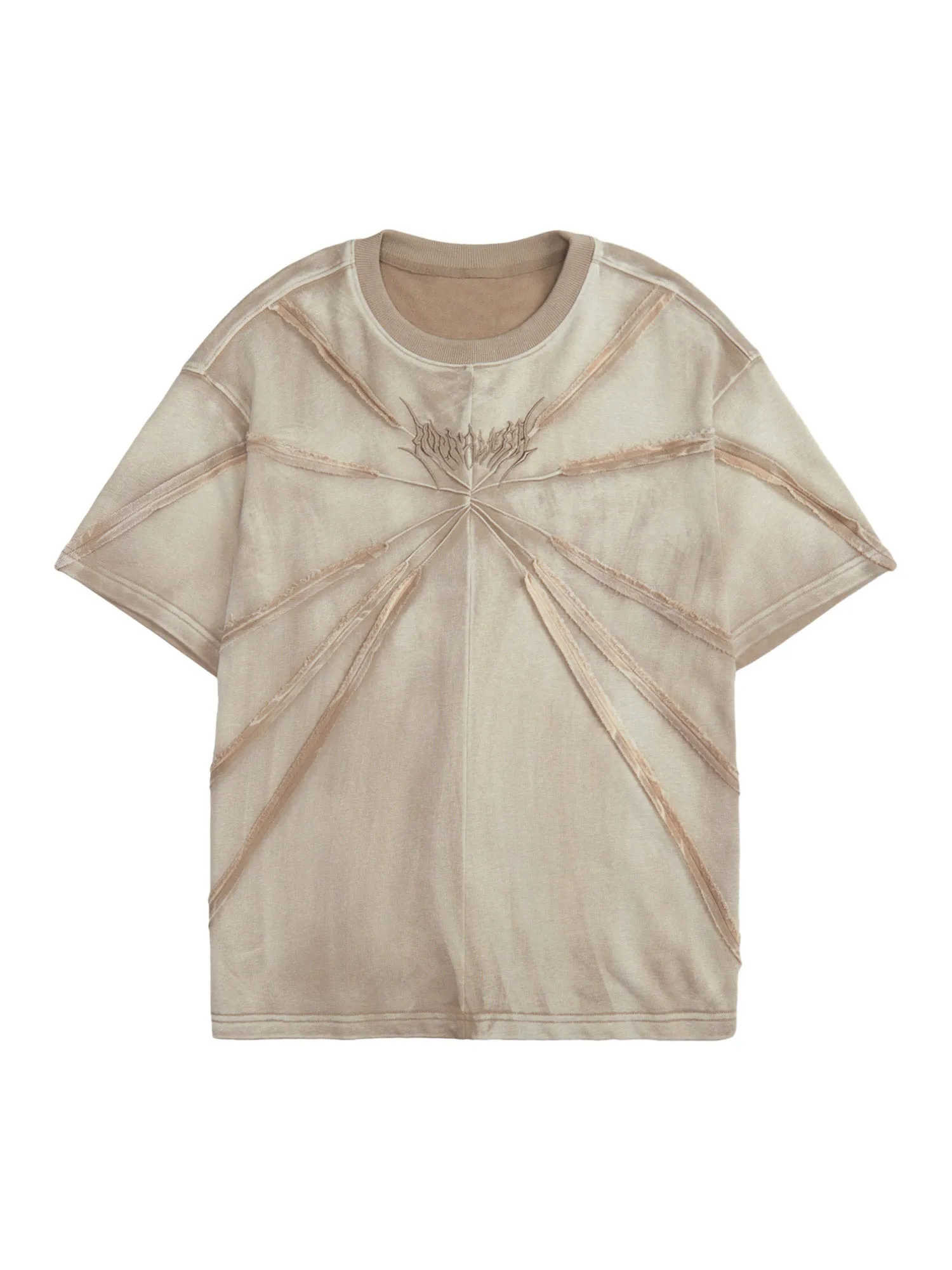Heavyweight Split-Embroidered Washed T-Shirt sold by Thesupermade