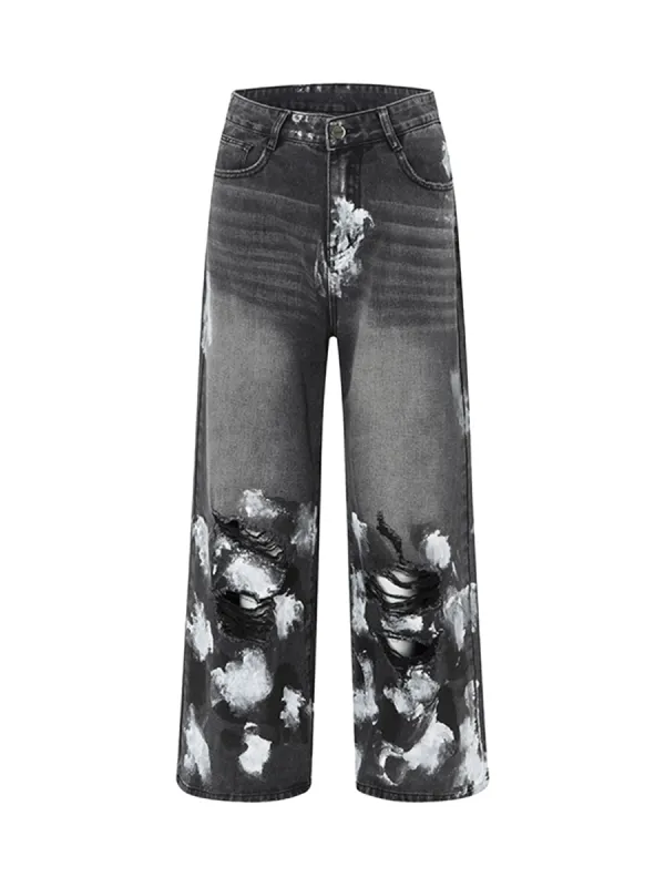 Retro Washed Ripped Jeans sold by Thesupermade