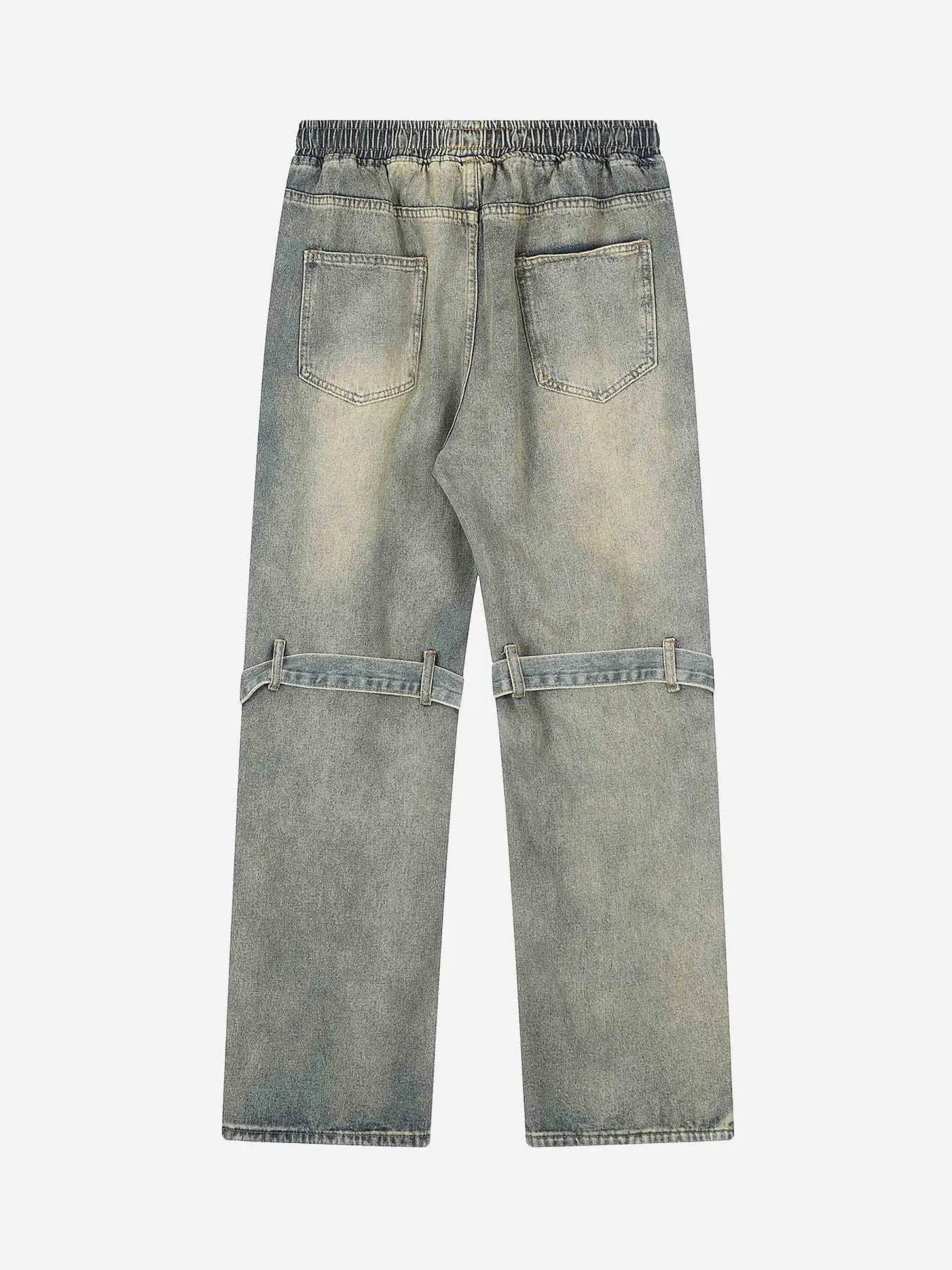 Thesupermade Star Embroidered Flutter Belt Elastic Waist Jeans sold by Thesupermade product image thumbnail 3