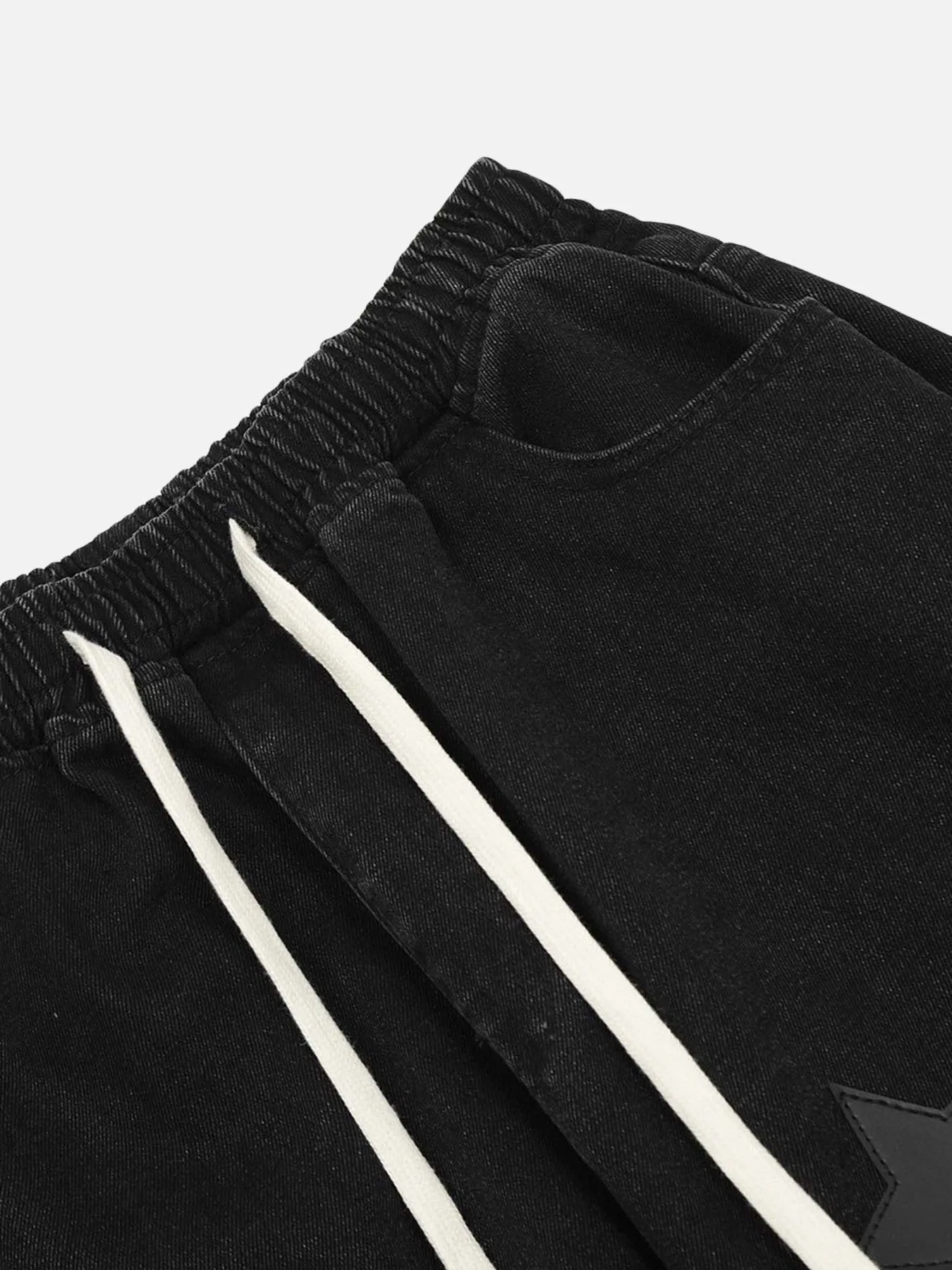 Thesupermade Star Embroidered Flutter Belt Elastic Waist Jeans sold by Thesupermade product image thumbnail 5