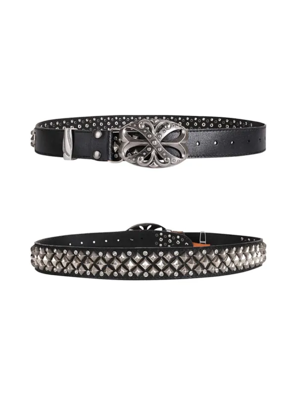 Thesupermade Retro Punk Rhinestone Belt - 2175 sold by Thesupermade