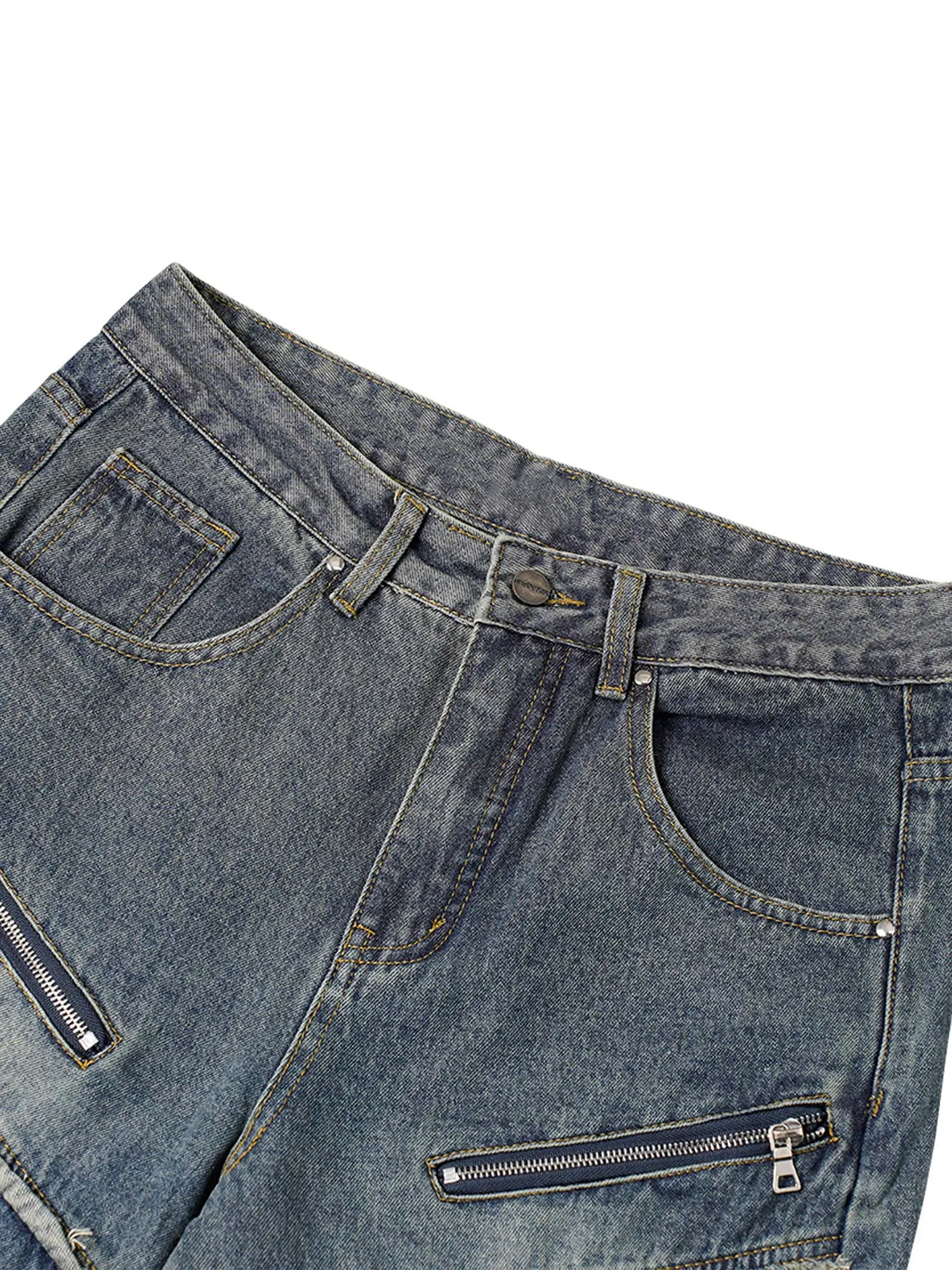Thesupermade Washed Distressed Baggy Jeans sold by Thesupermade product image thumbnail 5