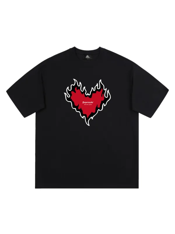 Thesupermade Heart Print T-shirt sold by Thesupermade