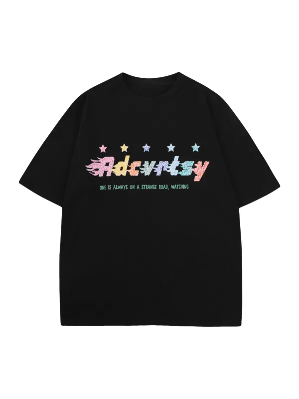 Thesupermade Colorful Full Of Stars Printed T-shirt sold by Thesupermade