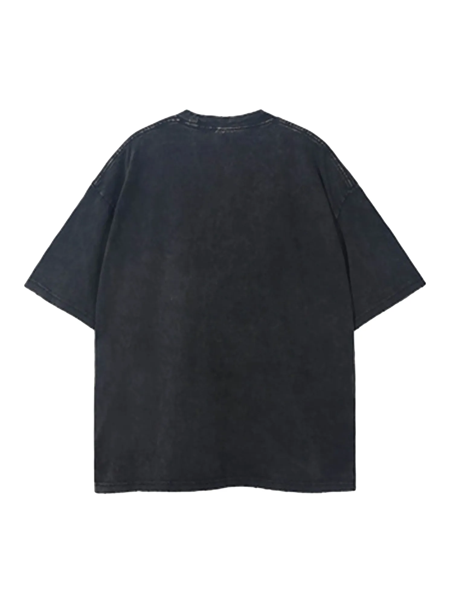 Thesupermade Loose Retro Ribbed Print Washed T-shirt sold by Thesupermade product image thumbnail 2