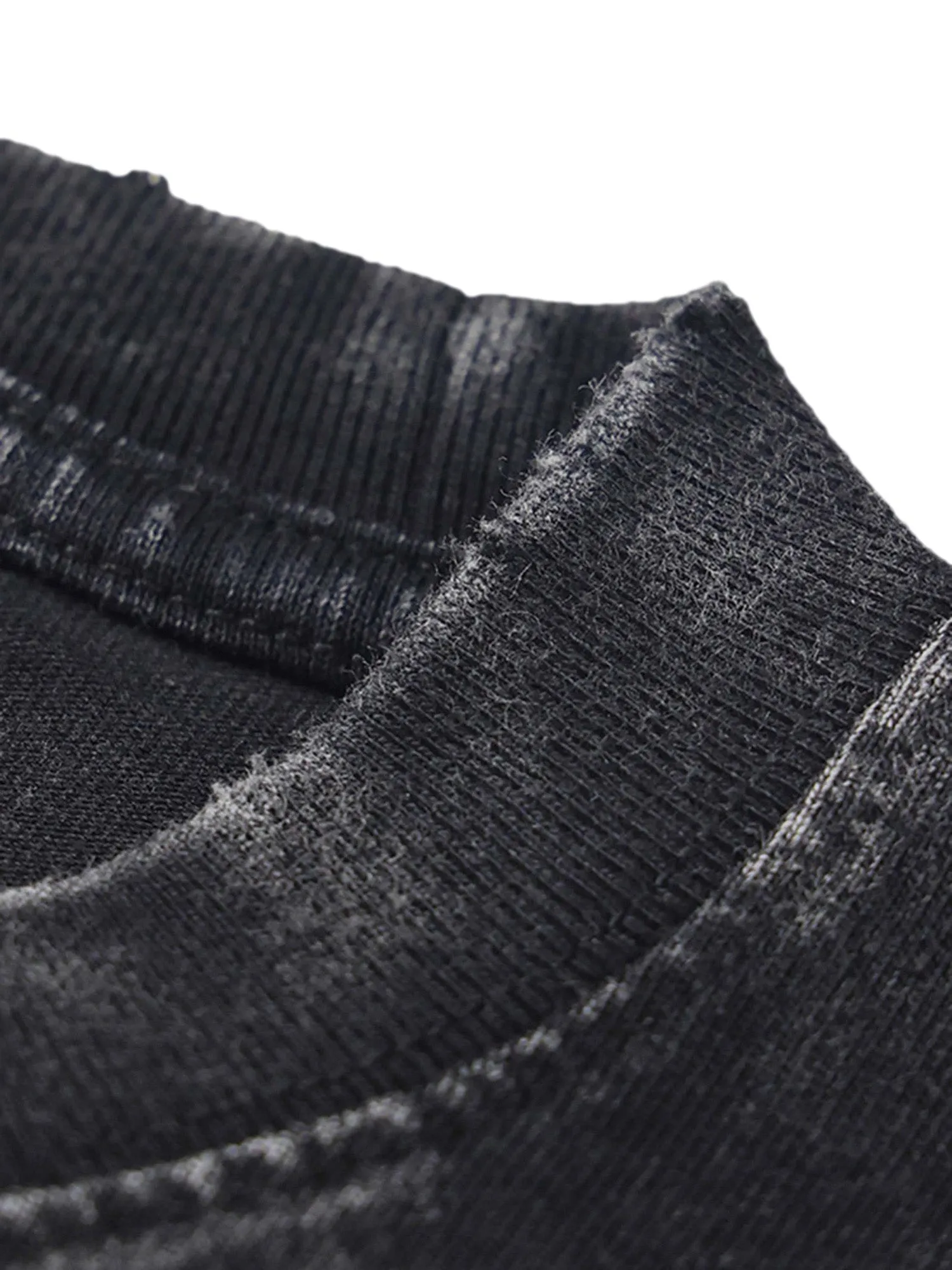 Thesupermade Loose Retro Ribbed Print Washed T-shirt sold by Thesupermade product image thumbnail 3