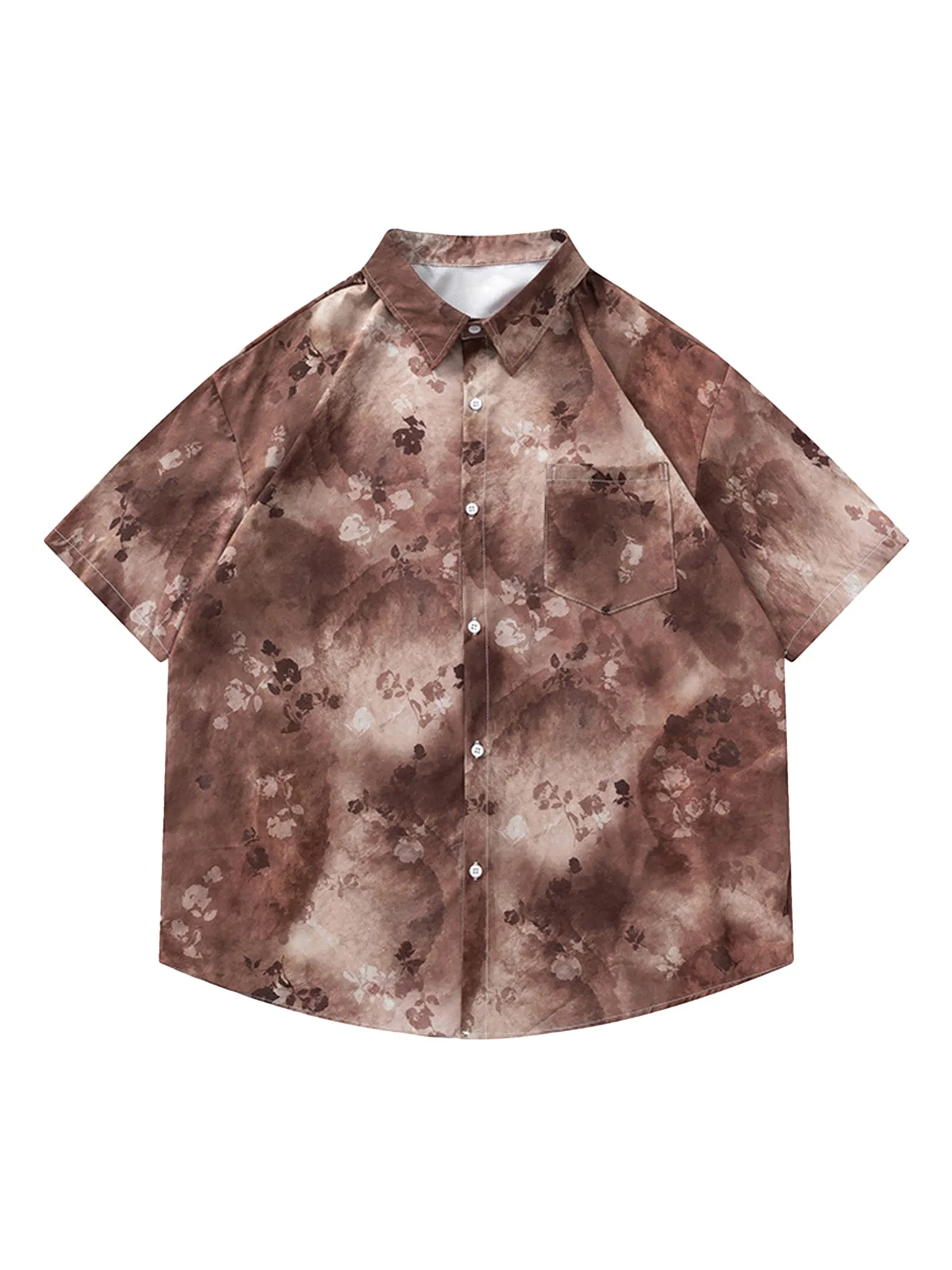 Thesupermade Trendy Versatile Mood Floral Print Shirts sold by Thesupermade