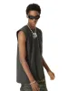 Thesupermade Washed Flame Letters Street Rap Vest sold by Thesupermade