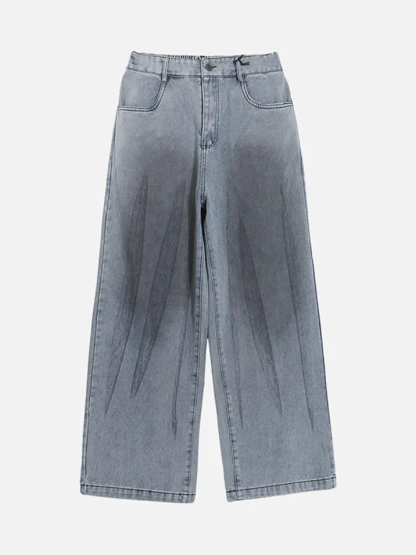Thesupermade Creative Design Street Hip Hop Washed Jeans sold by Thesupermade