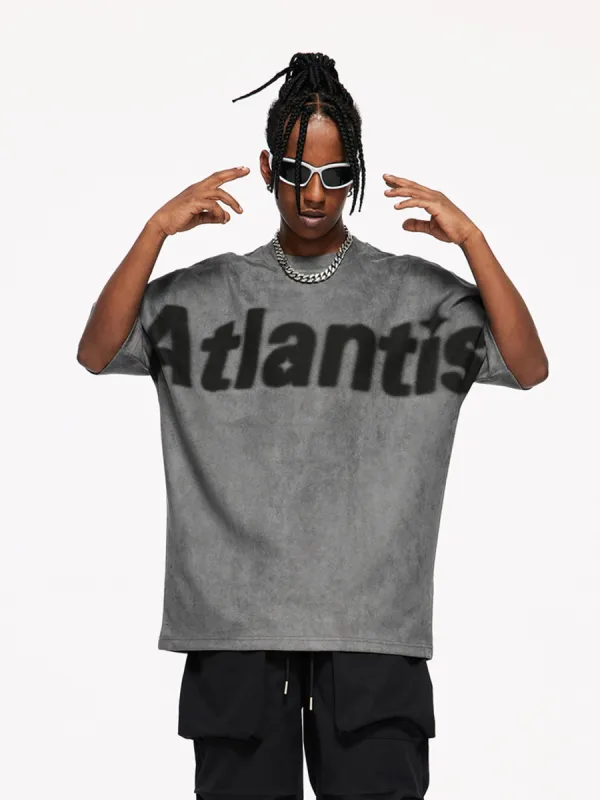 Thesupermade American Street Rapper Suede Printed T-shirt sold by Thesupermade