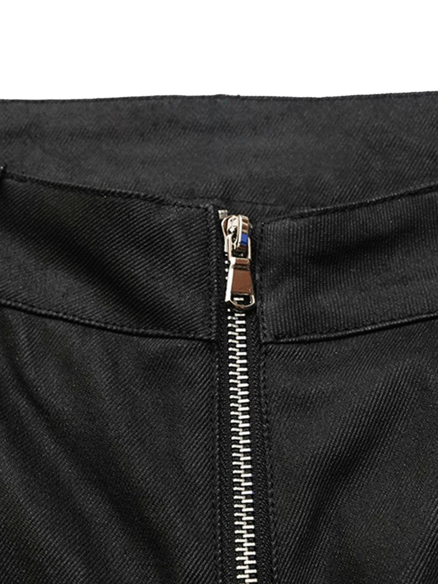 Thesupermade Street Hip-Hop Structure Zipper Design Washed Jeans sold by Thesupermade product image thumbnail 3