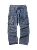 Thesupermade Washed And Distressed Multi-pocket Jeans - 1698 sold by Thesupermade