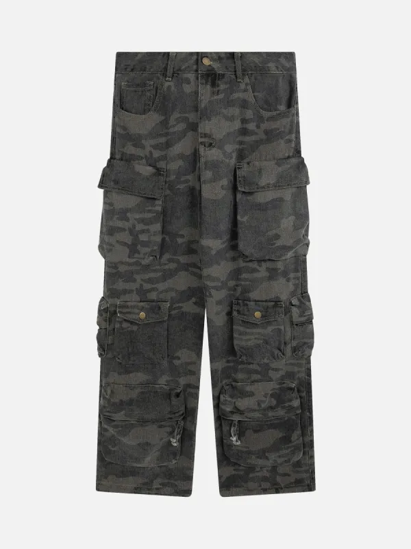 American Street Fashion Heavy Duty Camouflage Work Jeans - 2027 sold by Thesupermade