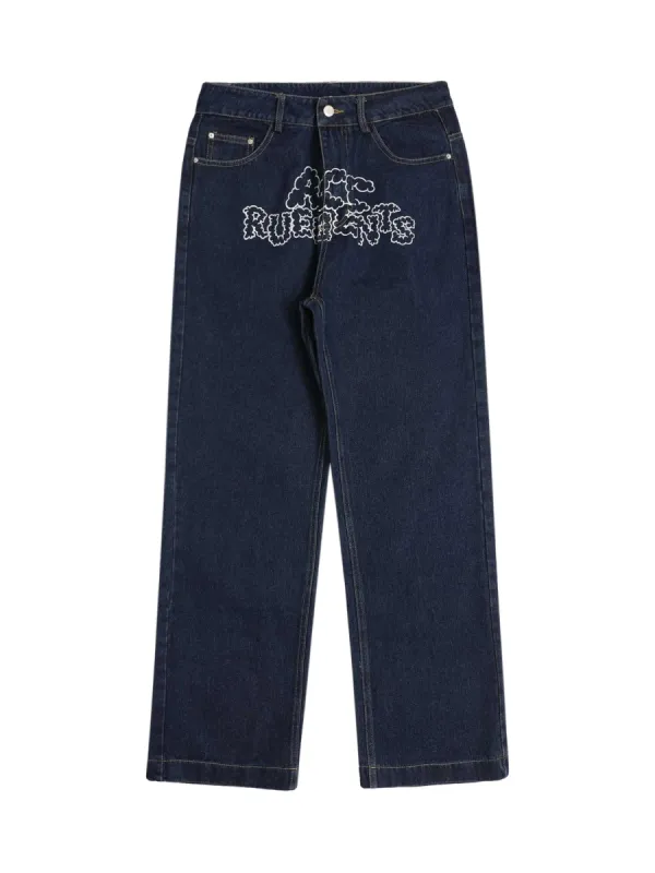 Thesupermade Star Letter Print Jeans - 1594 sold by Thesupermade