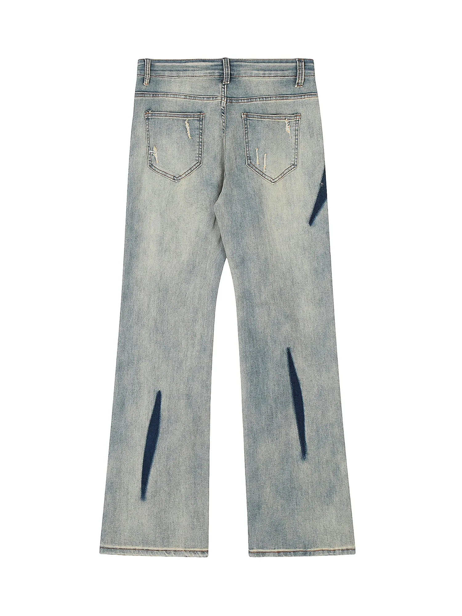 Thesupermade Vintage Washed Split Structure Hip-Hop Jeans sold by Thesupermade product image thumbnail 2