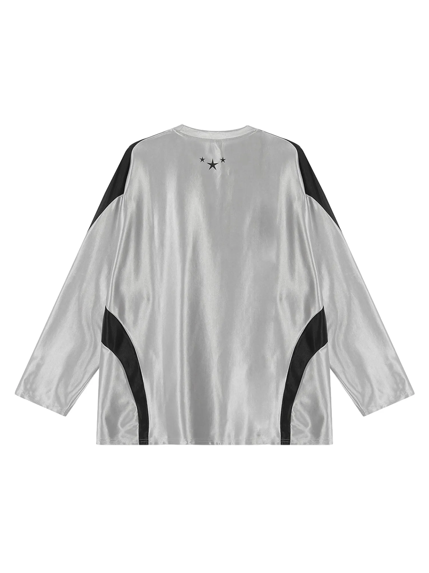 Thesupermade American Retro Patchwork Print Long-sleeved T-shirt sold by Thesupermade product image thumbnail 2