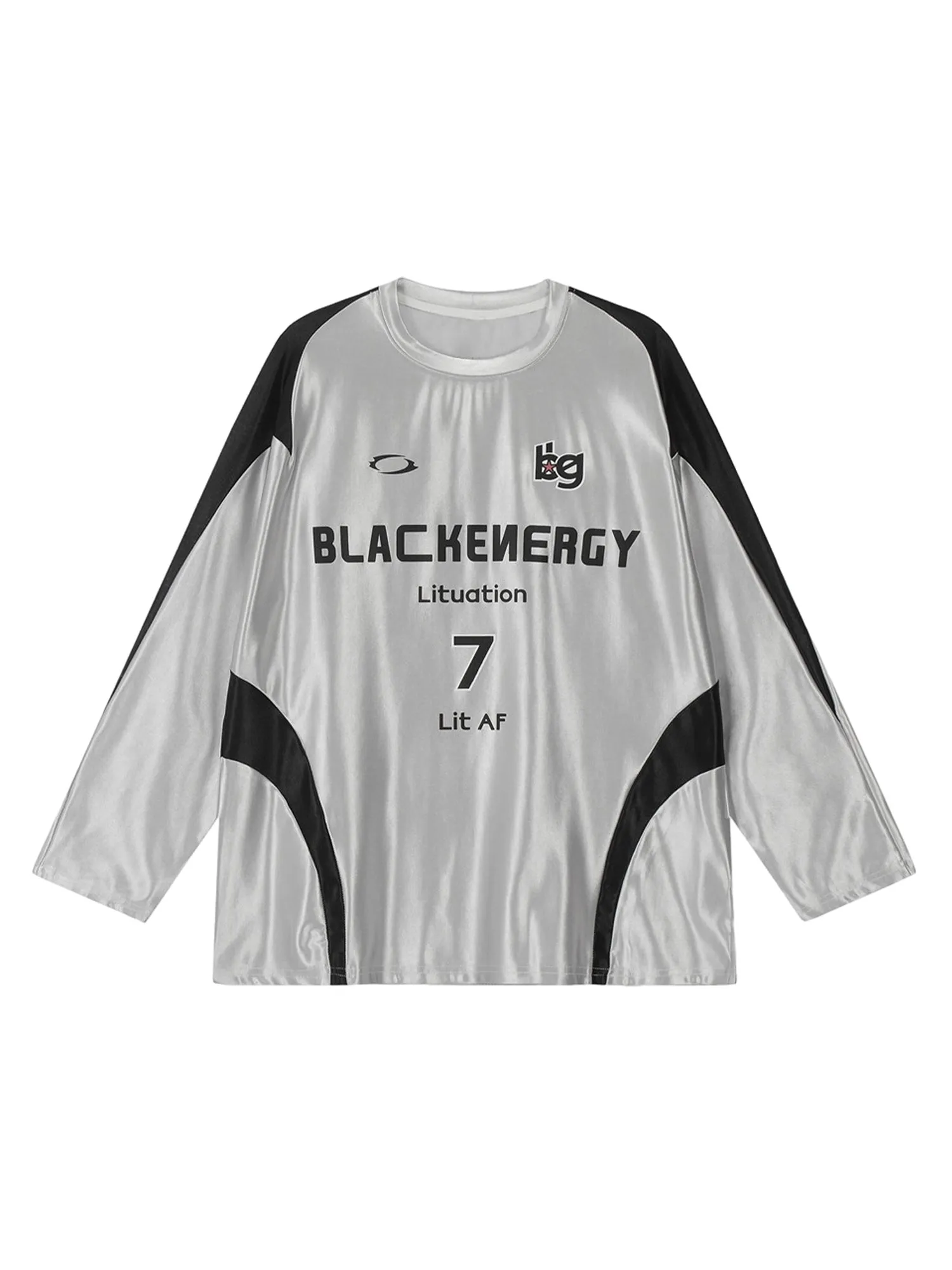 Thesupermade American Retro Patchwork Print Long-sleeved T-shirt sold by Thesupermade