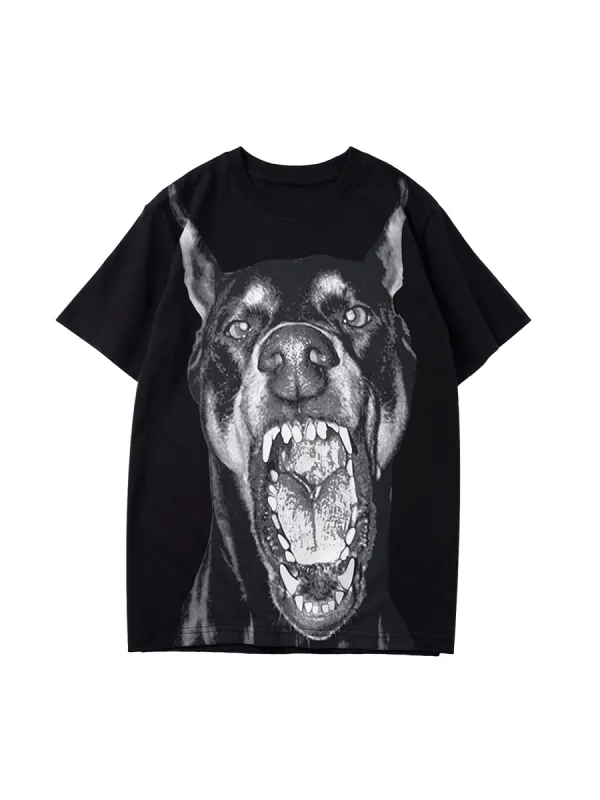 Thesupermade 3D Printed Doberman Dog Head Hip Hop T-shirt - 2063 sold by Thesupermade