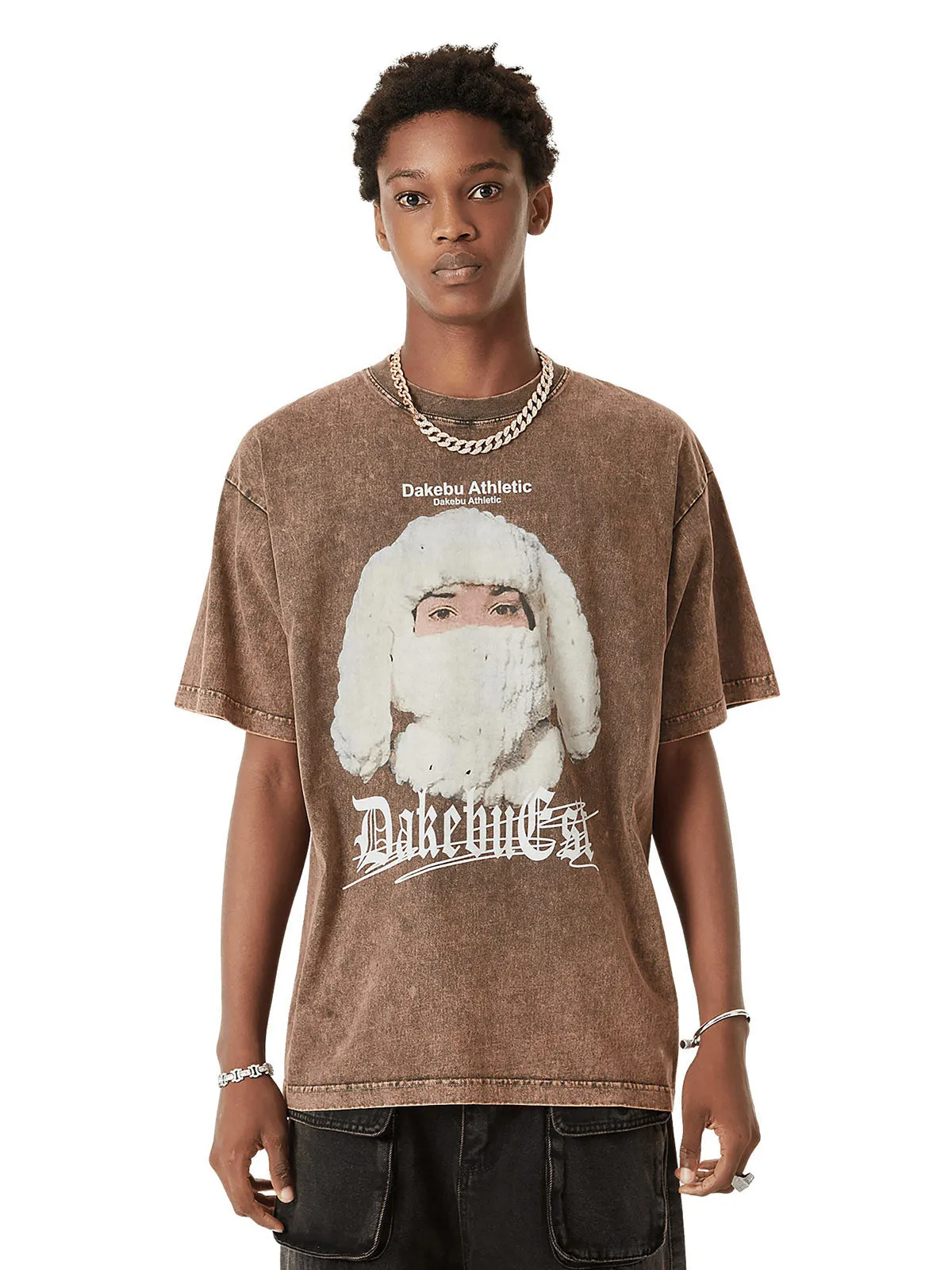 Thesupermade Portrait Washed Distressed Street Rap T-shirt sold by Thesupermade product image thumbnail 5