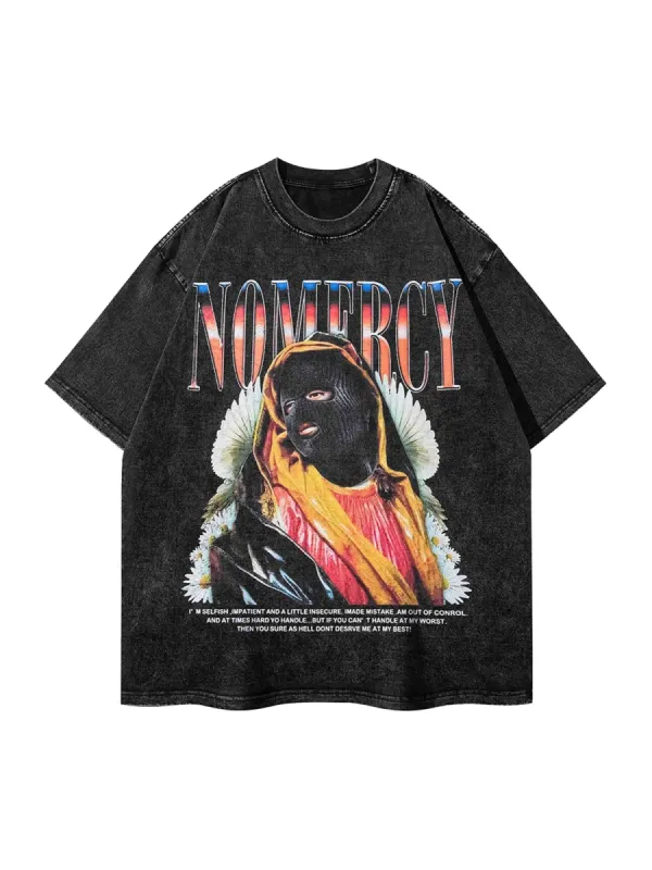 Thesupermade Hip Hop Washed Vintage Do-over T-shirt sold by Thesupermade