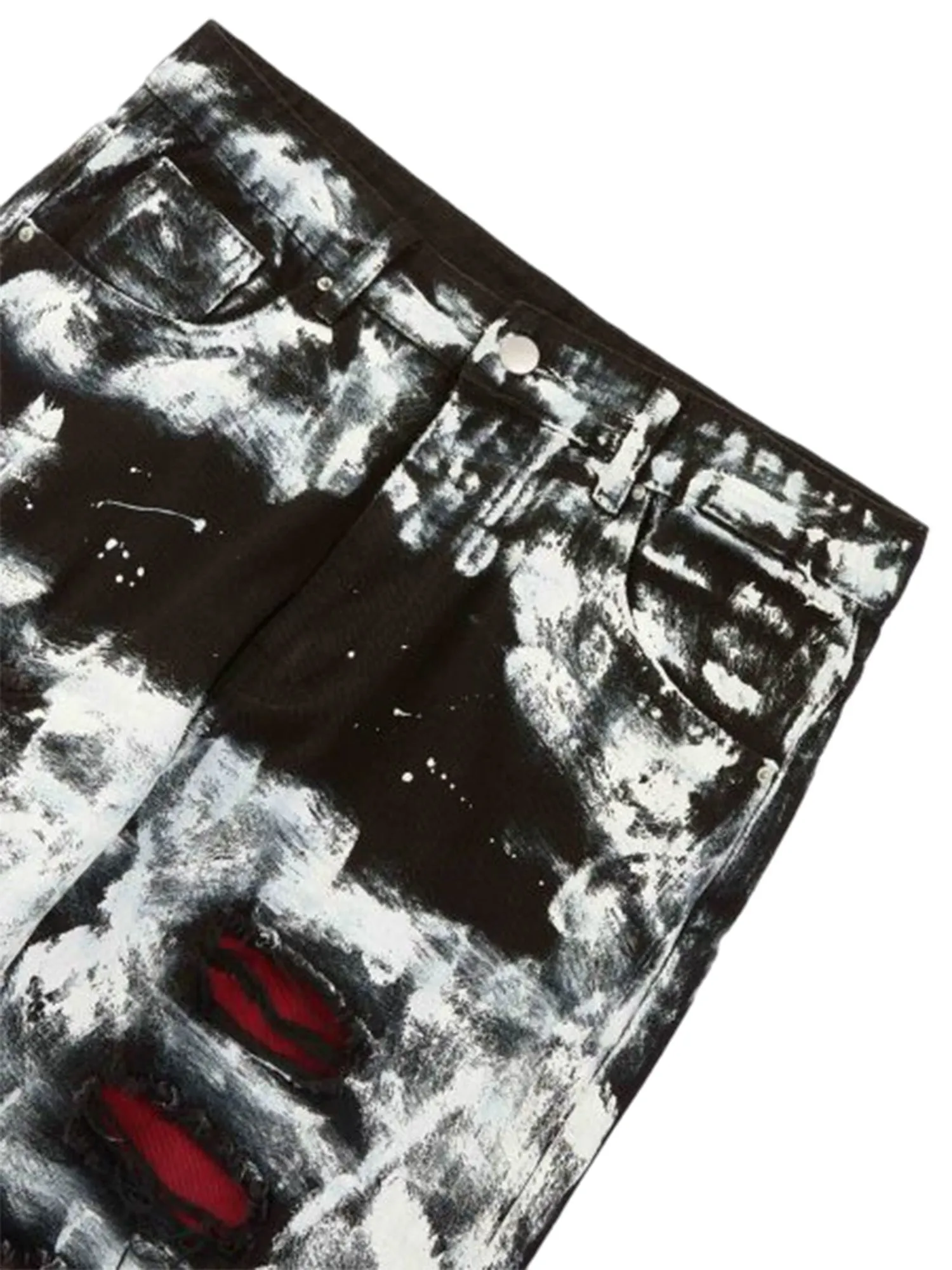 High Street Ripped Graffiti Contrasting Jeans - 1995 sold by Thesupermade product image thumbnail 3