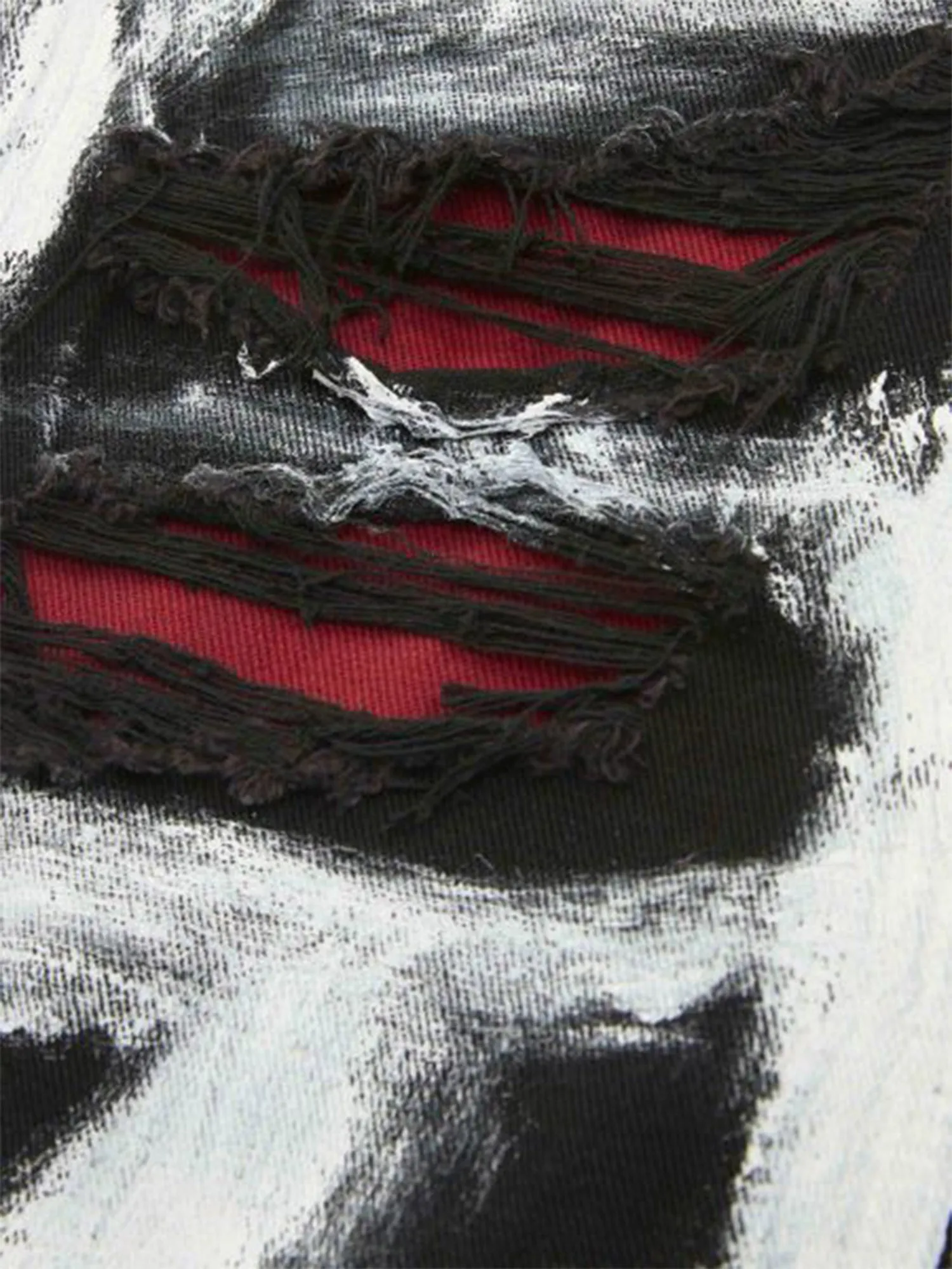 High Street Ripped Graffiti Contrasting Jeans - 1995 sold by Thesupermade product image thumbnail 2