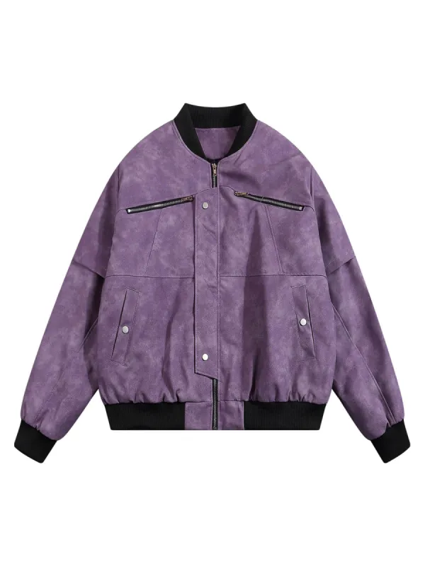 Thesupermade High Street Workwear Zip-Up PU Jacket sold by Thesupermade