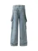 Thesupermade Retro Detachable Strap Multi-Pocket Jeans sold by Thesupermade
