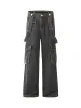 Thesupermade Retro Detachable Strap Multi-Pocket Jeans sold by Thesupermade