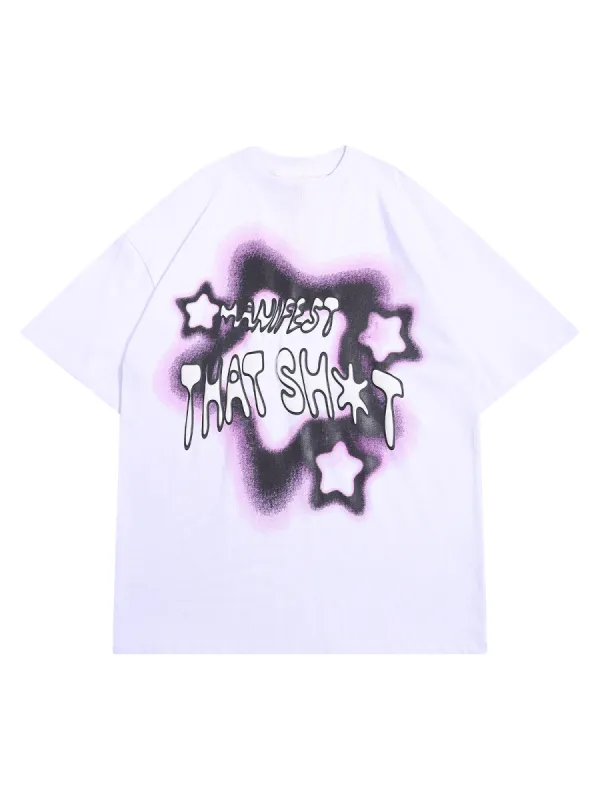 Thesupermade Street Star Foam Print T-shirt sold by Thesupermade