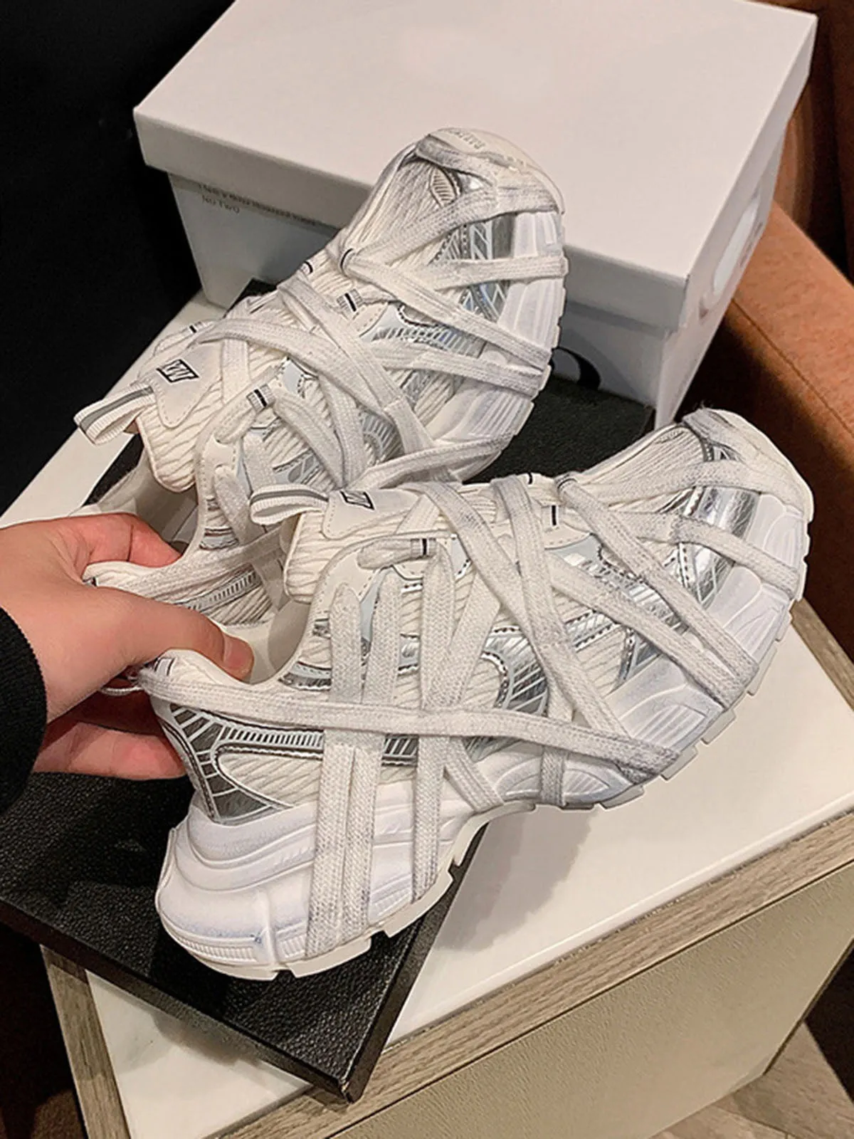 Thesupermade High Street Lace-up Casual Sneakers - 2342 sold by Thesupermade product image thumbnail 5