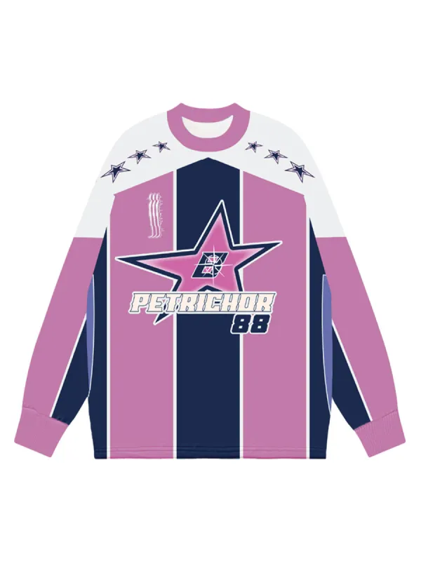 Thesupermade Contrast Print Jersey Long Sleeve T-shirt sold by Thesupermade