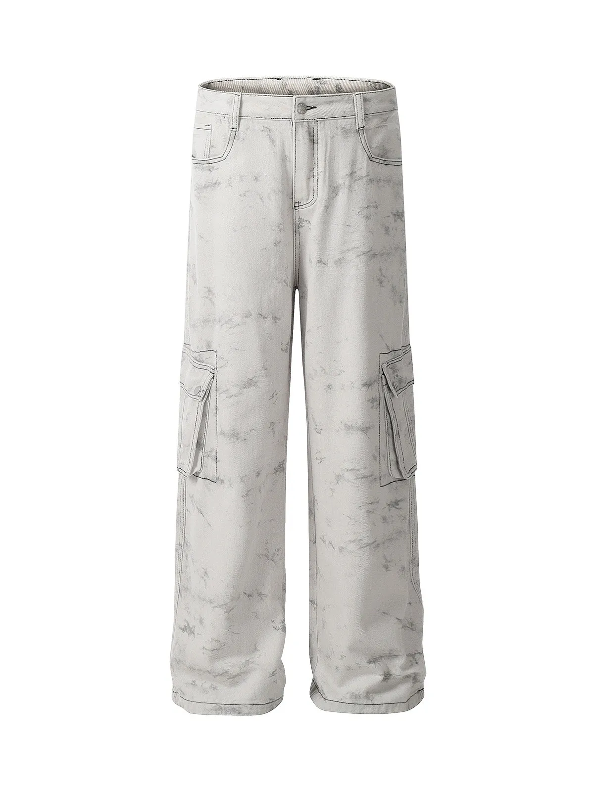 Thesupermade Workwear Multi-Pocket Tie-Dye Pants sold by Thesupermade product image thumbnail 2