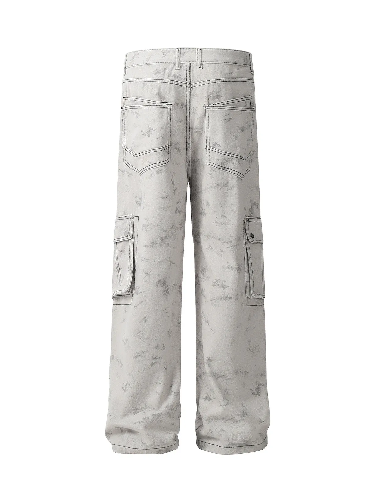 Thesupermade Workwear Multi-Pocket Tie-Dye Pants sold by Thesupermade product image thumbnail 4