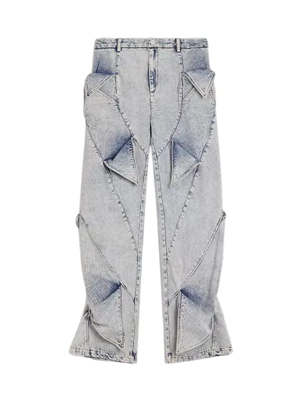 Thesupermade High Street Deconstructed Washed Jeans sold by Thesupermade