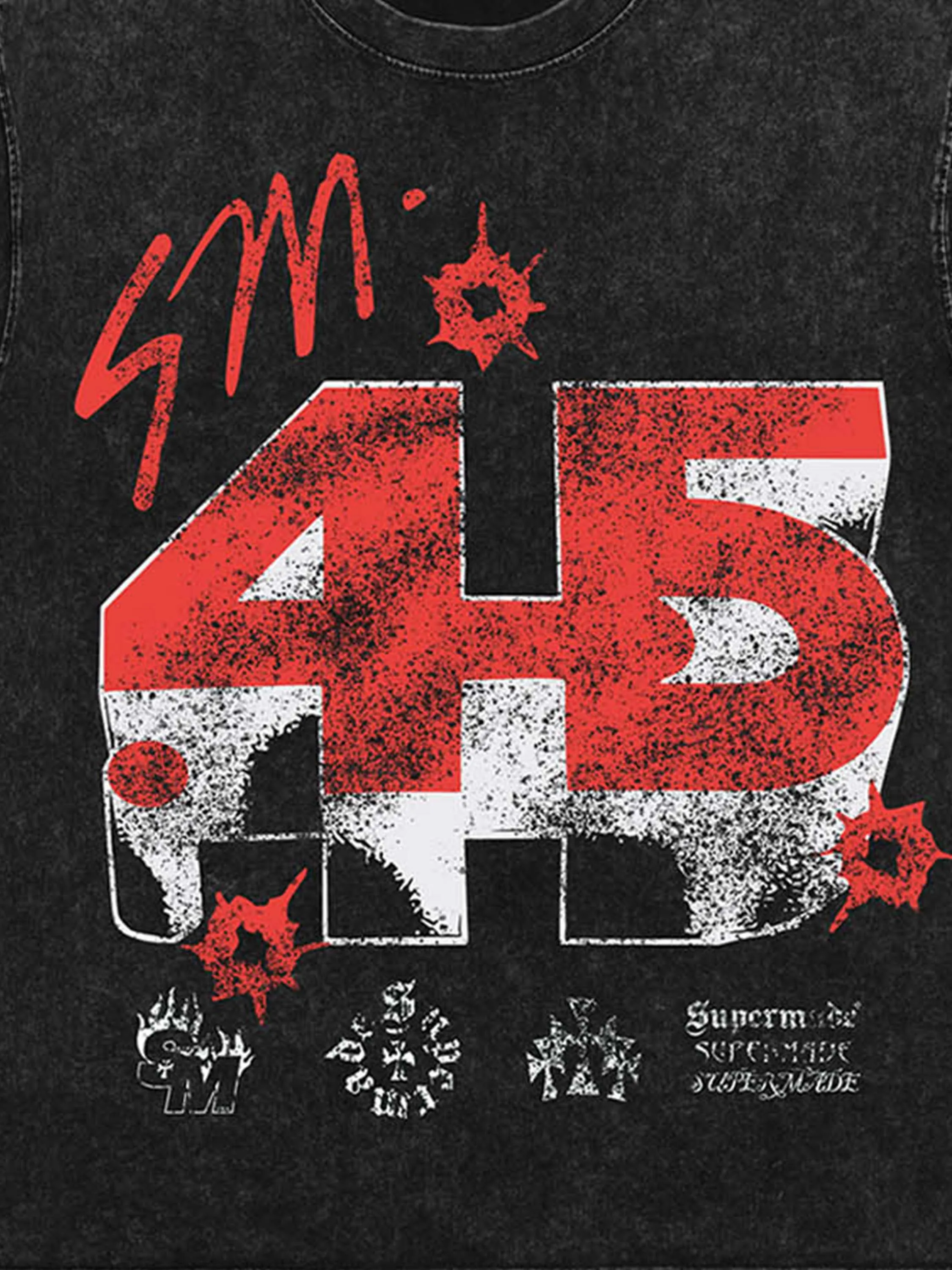 Thesupermade Gunshot Mottled Hip Hop T-shirt sold by Thesupermade product image thumbnail 4