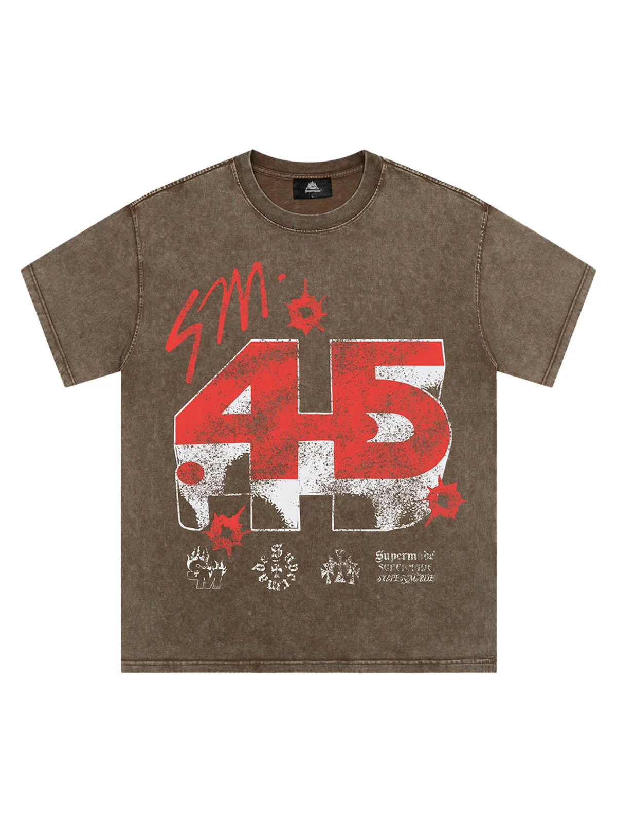 Thesupermade Gunshot Mottled Hip Hop T-shirt sold by Thesupermade product image thumbnail 2