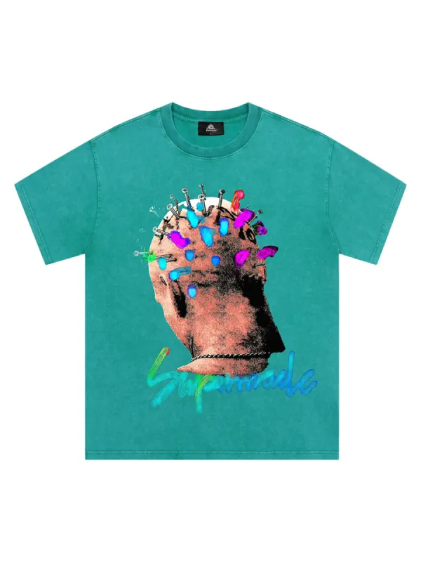 Thesupermade Street Artistic Painted Portrait T-shirt sold by Thesupermade