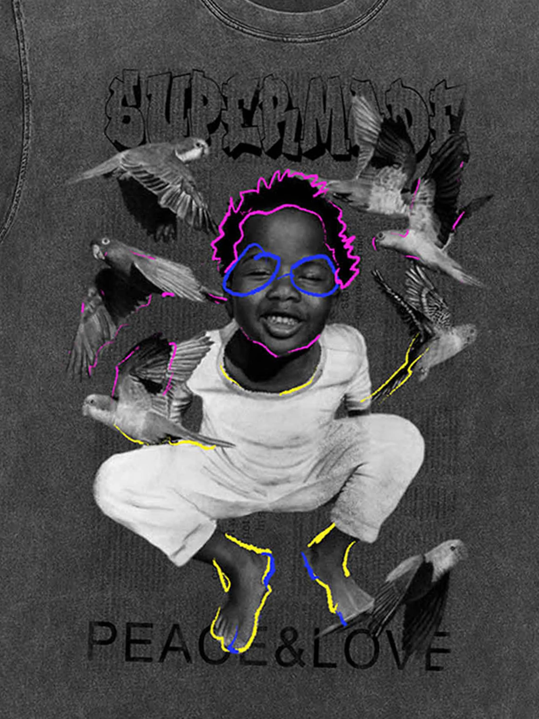 Thesupermade Street Painted Peace Dove T-shirt sold by Thesupermade product image thumbnail 3