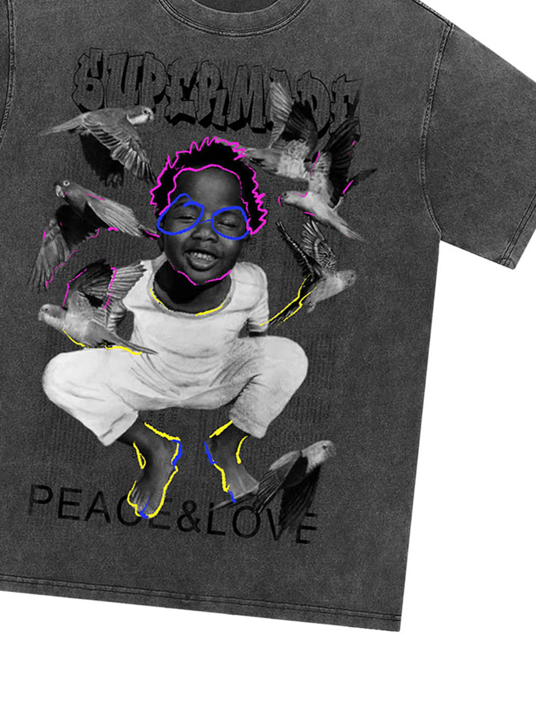 Thesupermade Street Painted Peace Dove T-shirt sold by Thesupermade product image thumbnail 4
