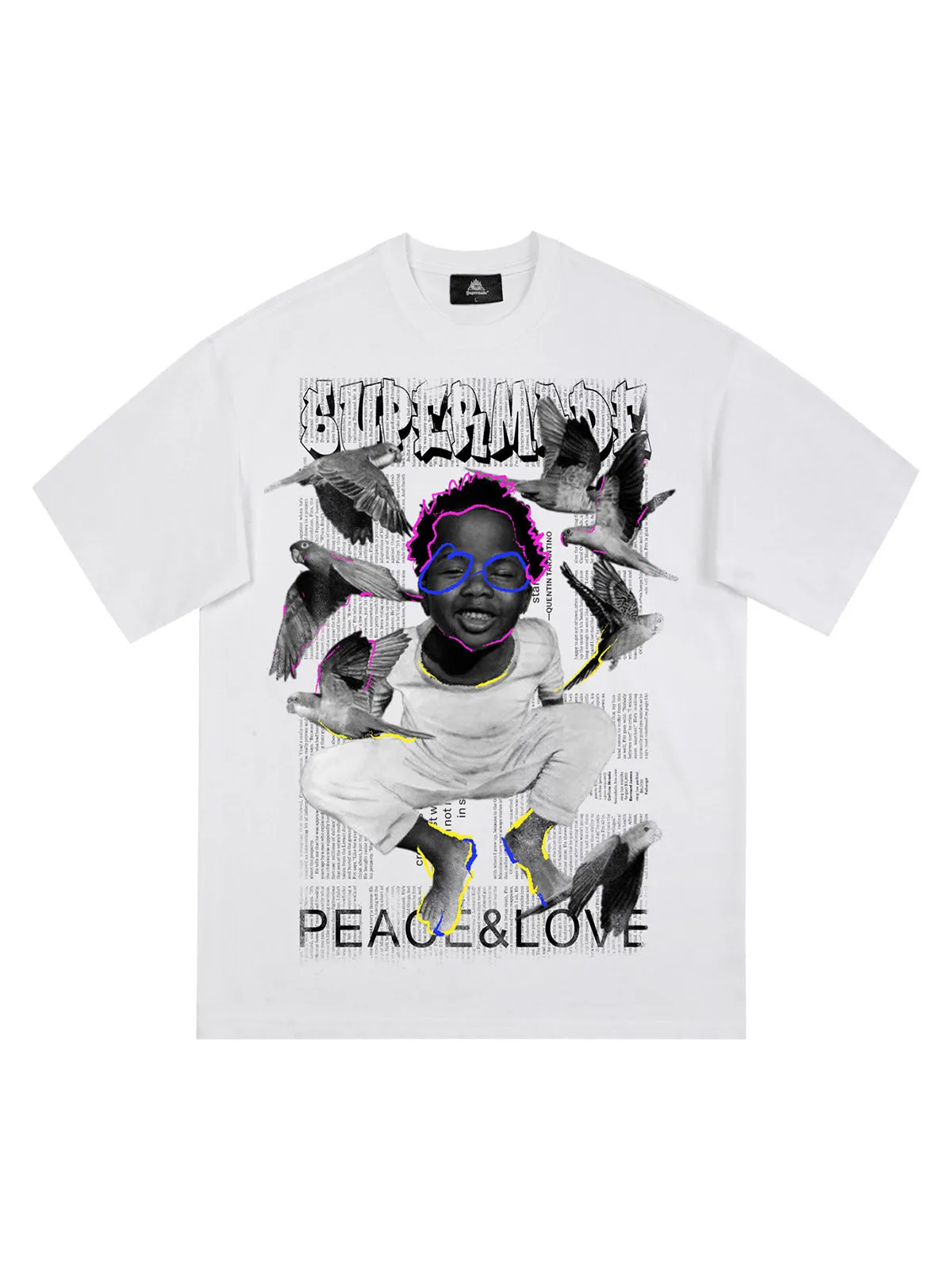 Thesupermade Street Painted Peace Dove T-shirt sold by Thesupermade product image thumbnail 2
