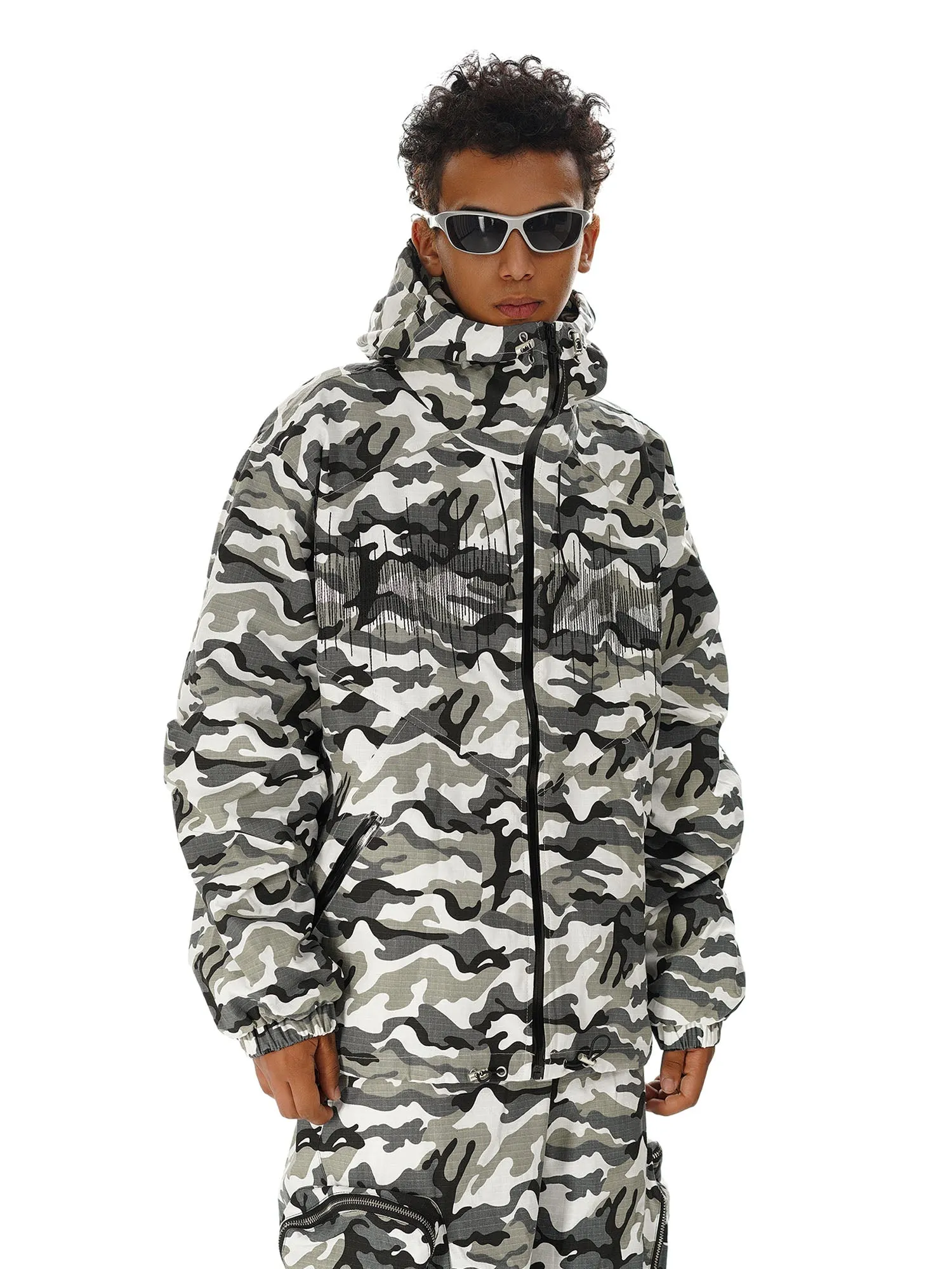Thesupermade Hip-hop Snow Camouflage Embroidery Jacket - 2222 sold by Thesupermade product image thumbnail 3
